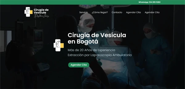 Página web de un centro médico